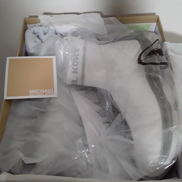 michael kors kendra reflective stretch knit sock sneaker